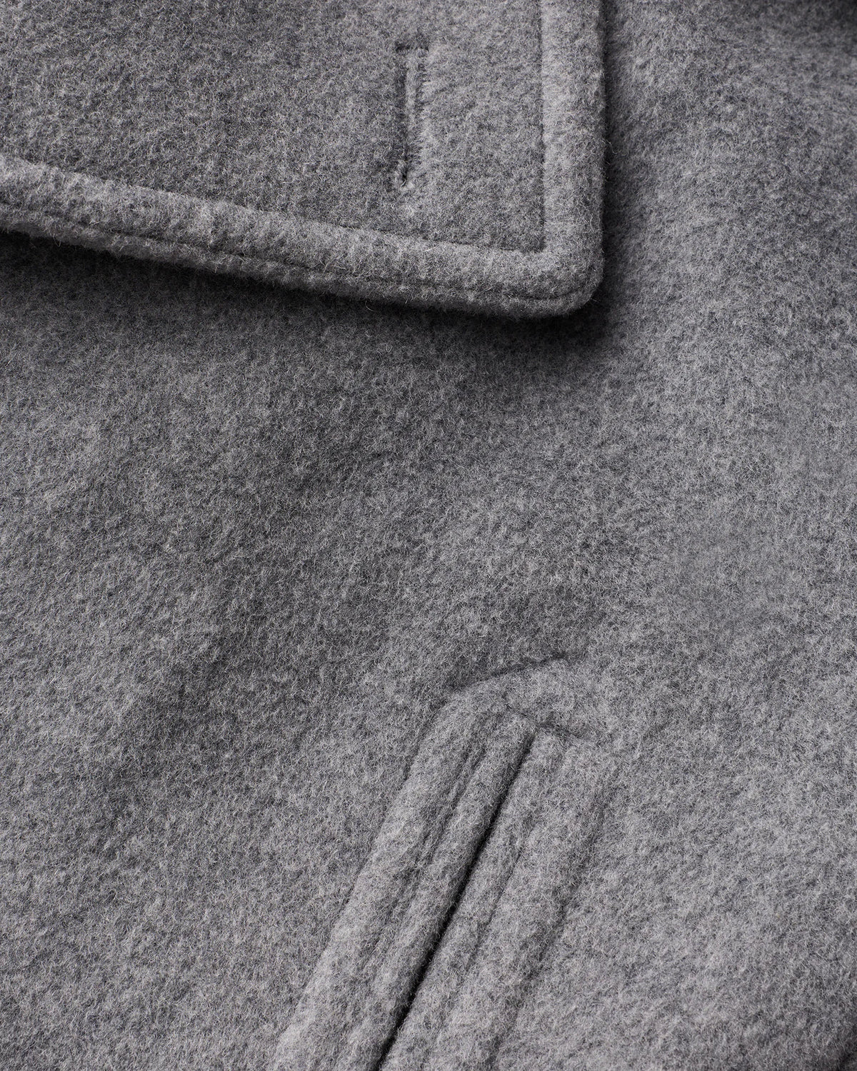 Wool Cashmere Peacoat - XS / Heather Charcoal