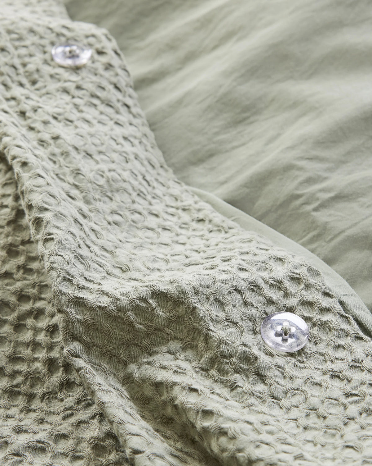 Organic Luxe Honeycomb Duvet Cover Set - Twin / Mineral