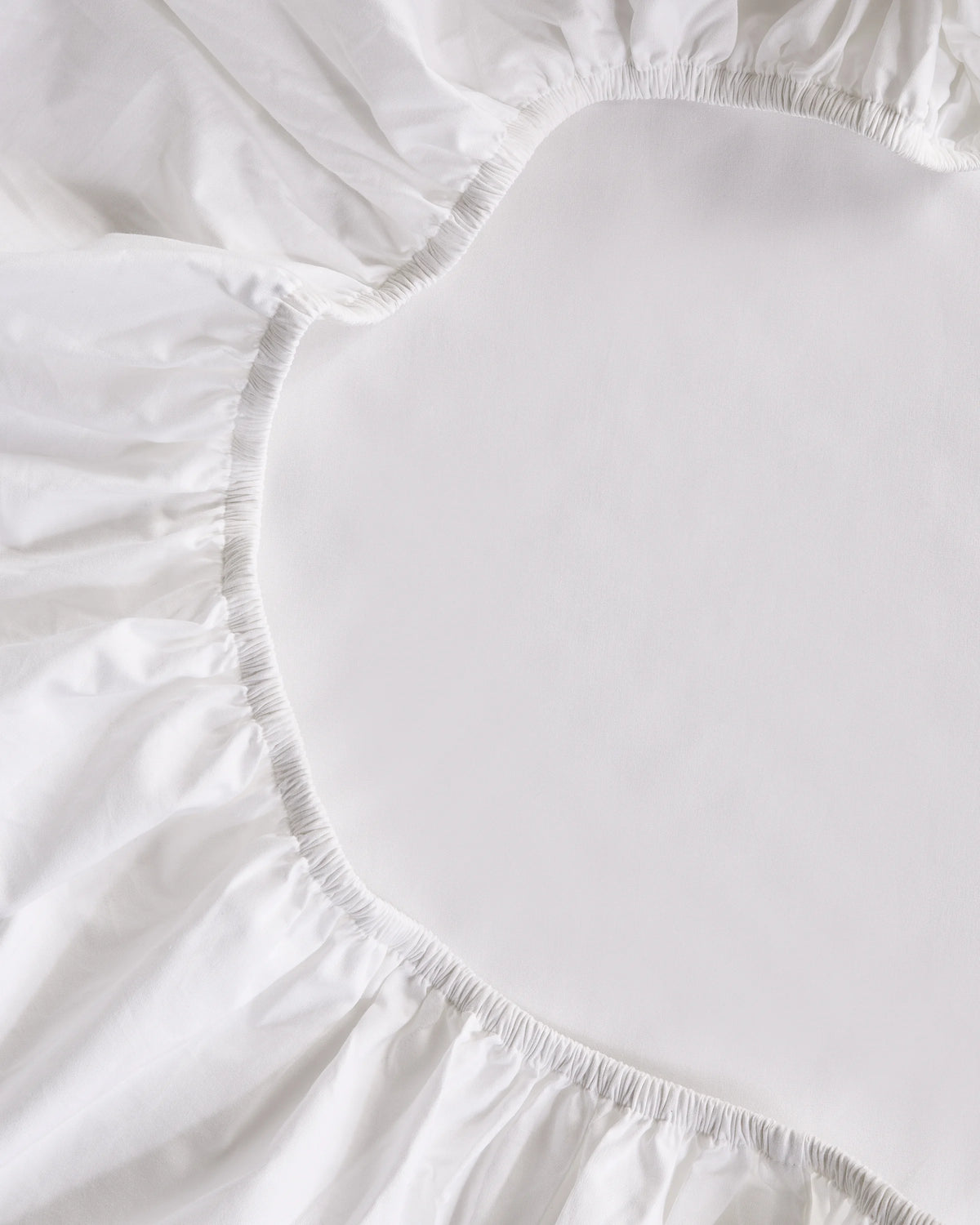 Organic Crisp Percale Embellished Sheet Set - Twin / White/Dusty Olive