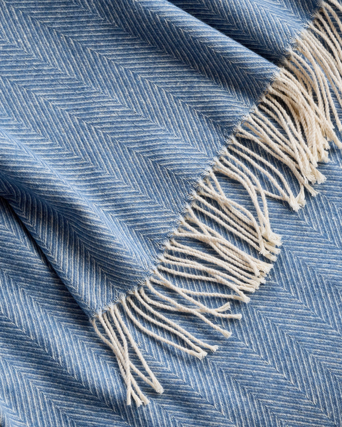 Lightweight Italian Cotton Herringbone Throw - One Size / Mushroom