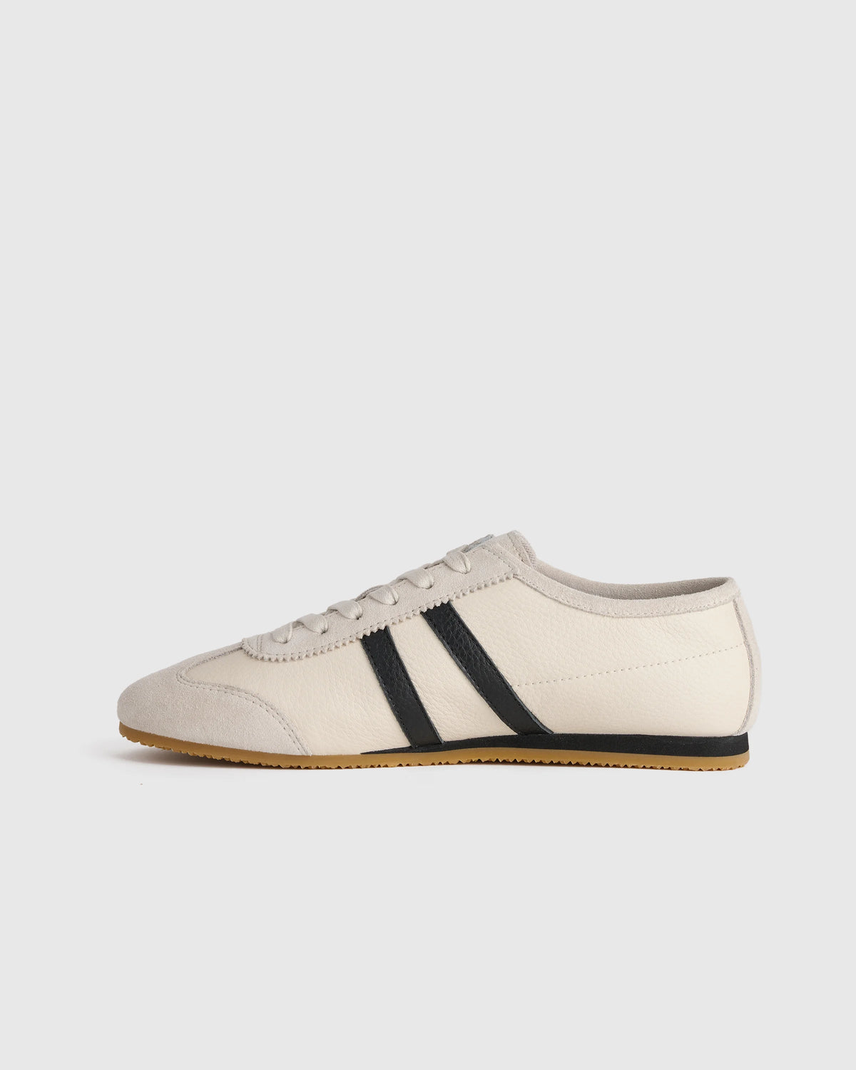Italian Leather & Suede Low Profile Sneaker - 5 / Electric Blue