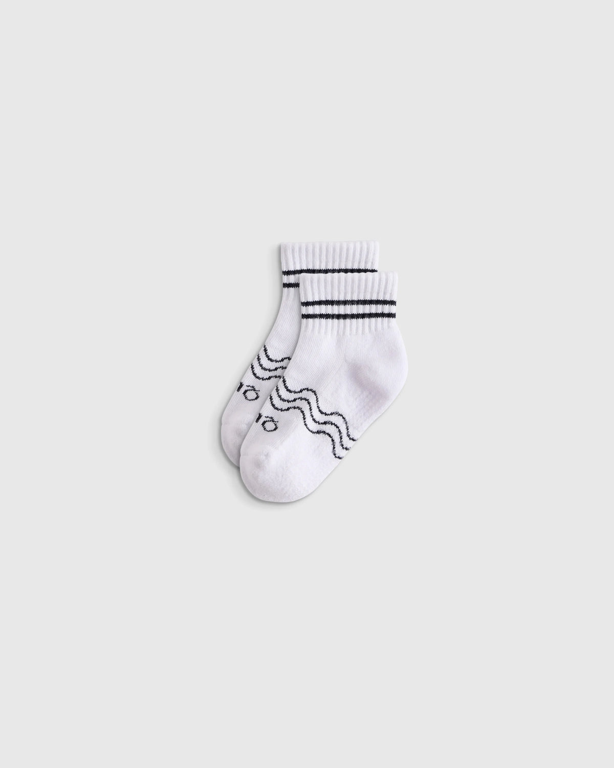 Organic Cotton Quarter Crew Socks 8-Pack - 12M-24M / White/Grey Multi