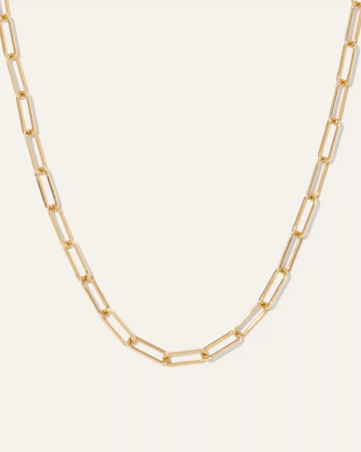 14K Gold Paperclip Chain Necklace - 3.2mm