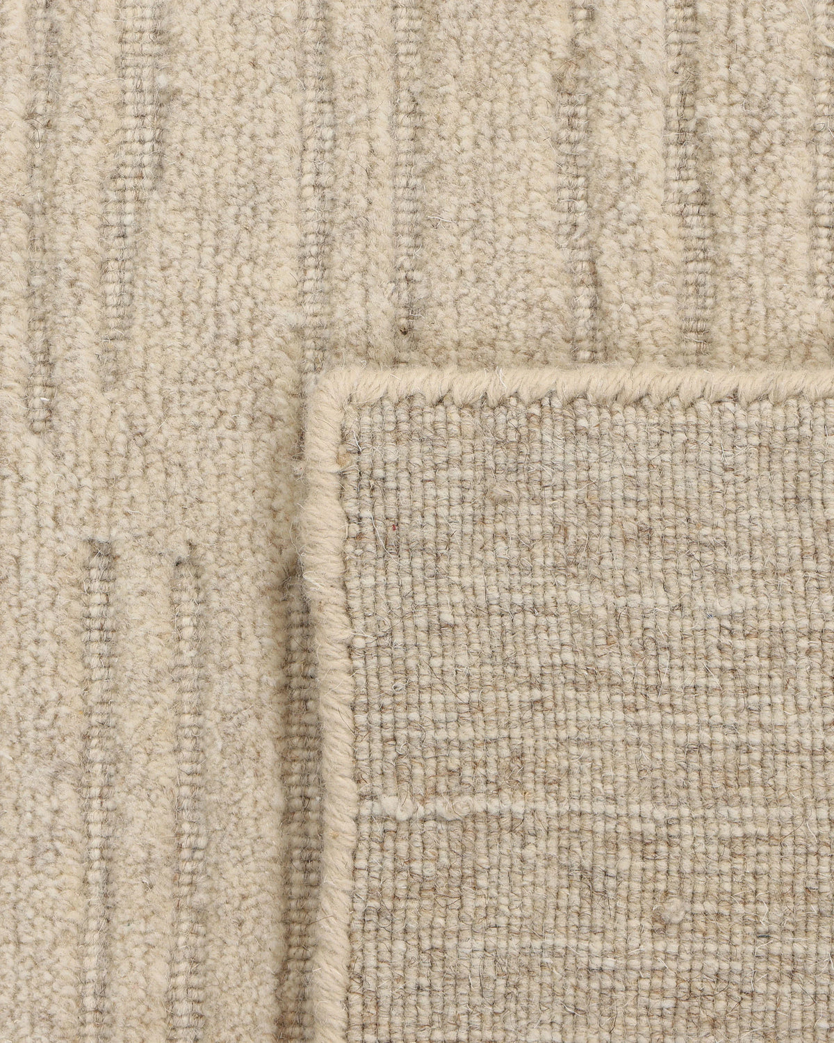 Cobble Hand-Loomed Wool Rug - 5' x 8' / Beige