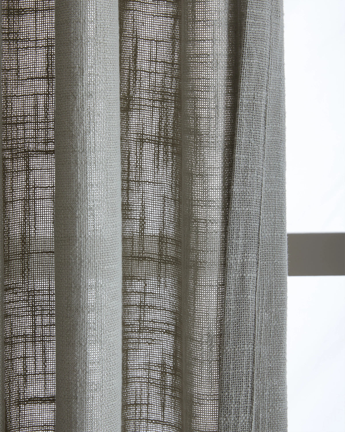 Cotton Sheer Curtain Set (Set of 2) - 48x84 / White