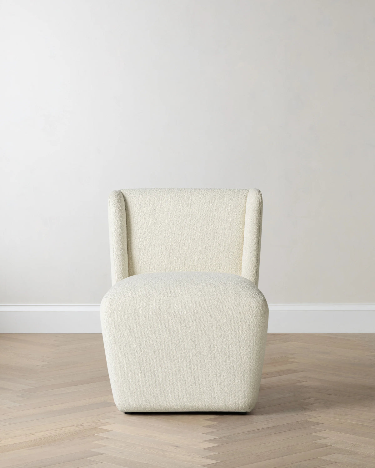 Performance Boucle Shelter Back Dining Chair - One Size / Ivory