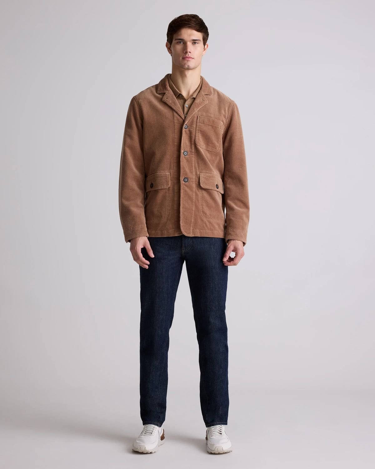Organic Stretch Corduroy Chore Jacket - S / Seaweed