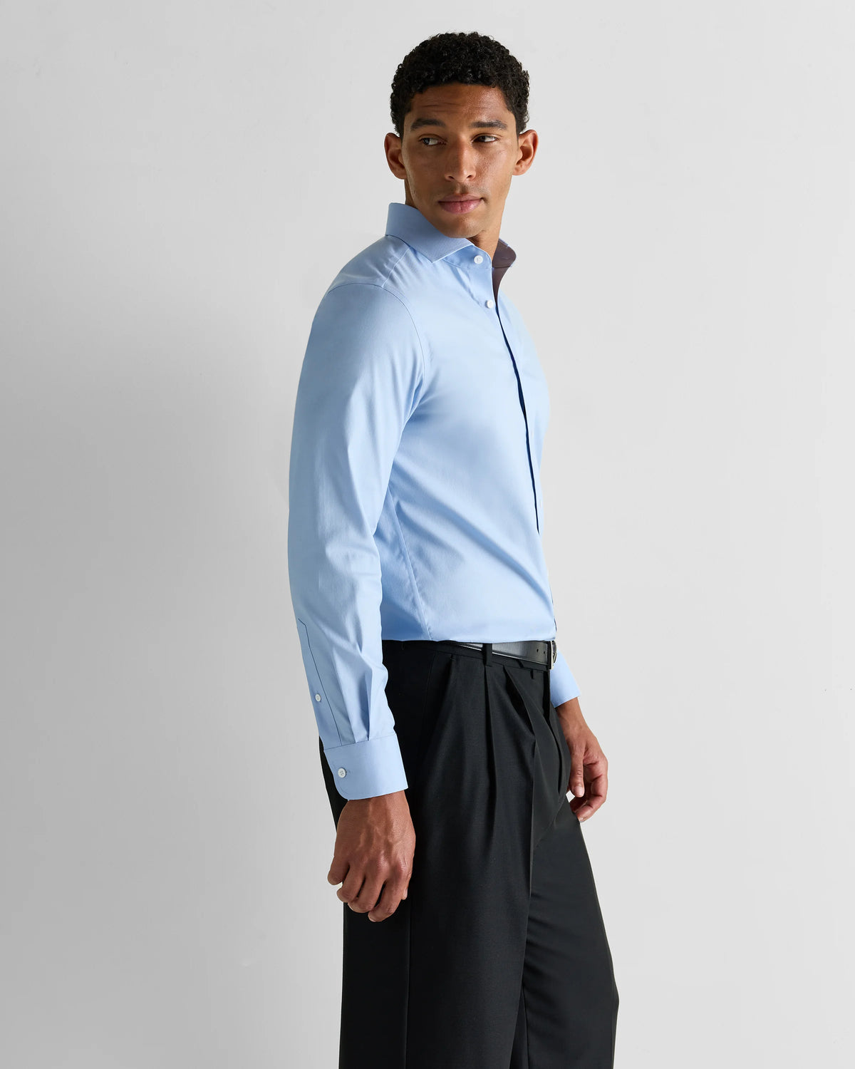 Organic Cotton Oxford Non-Iron Dress Shirt - S / Bold Black