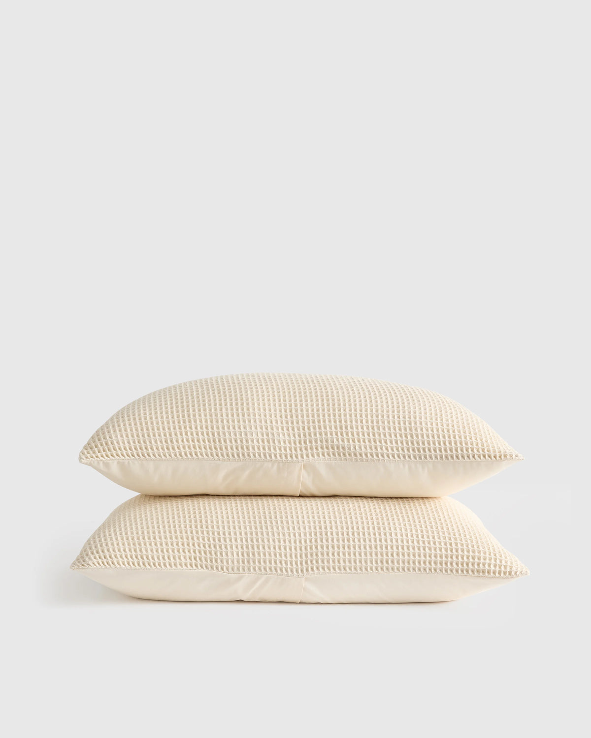Organic Waffle Sham Set - Standard / White