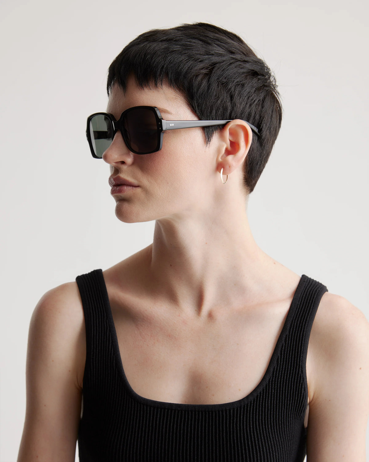 Sawyer Polarized Acetate Sunglasses - One Size / Black with Grey lens