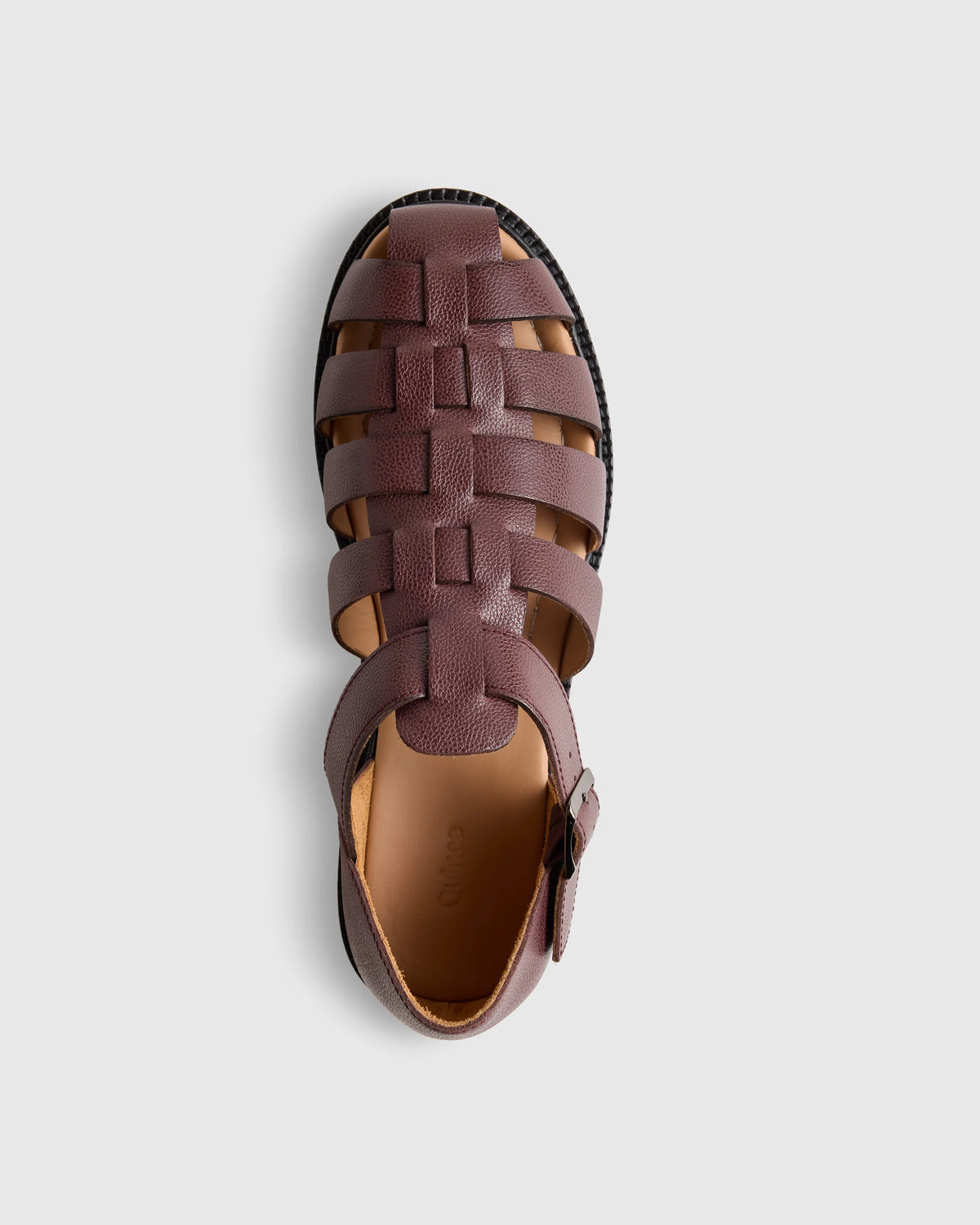 Calfskin Leather Fisherman Sandal - 7 / Black