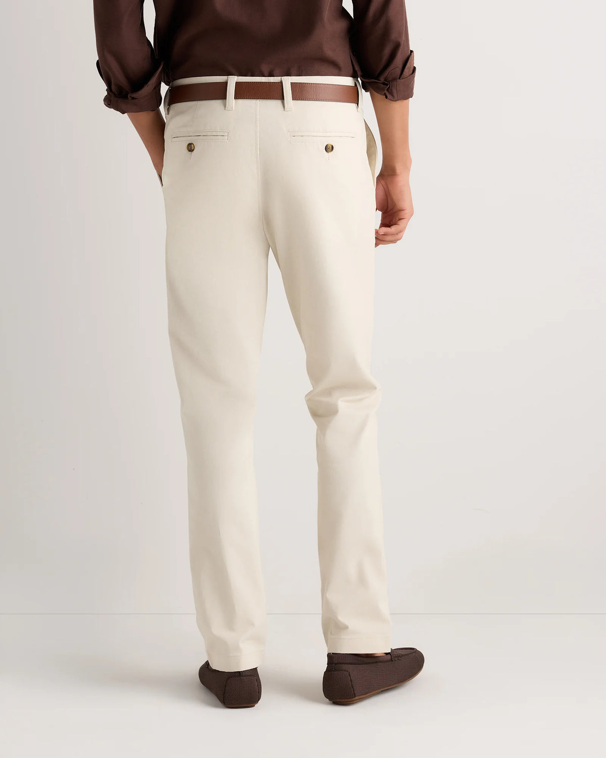 Organic Cotton Stretch Chino Pants - Slim - 30X30 / Stone