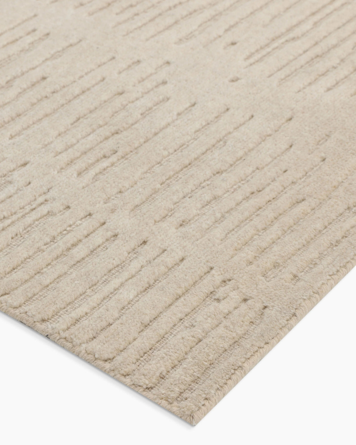 Cobble Hand-Loomed Wool Rug - 5' x 8' / Beige