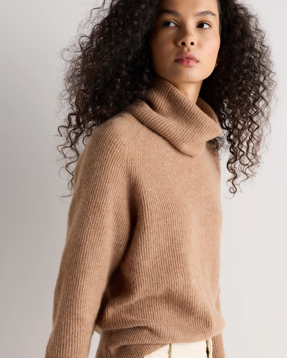 Lightweight Baby Alpaca Turtleneck - XS / Smoked Charcoal
