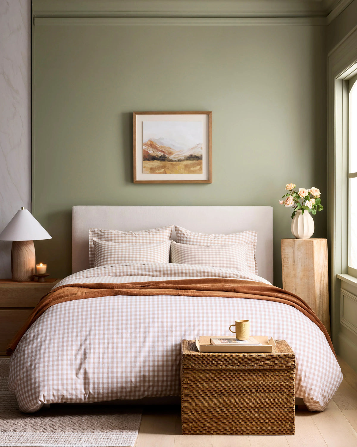 Organic Crisp Percale Duvet Cover Set - Twin / Espresso