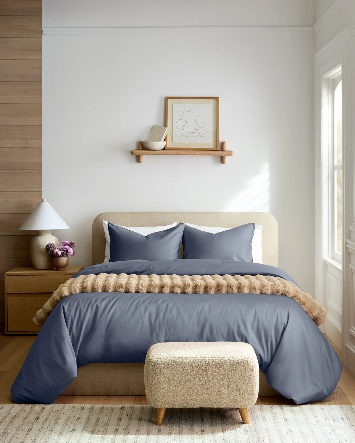 Organic Cotton Sateen Comforter - Twin / Mineral