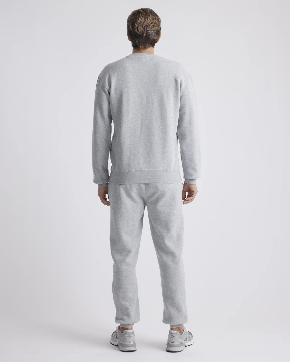 Organic Heavyweight Fleece Crew - S / Heather Grey