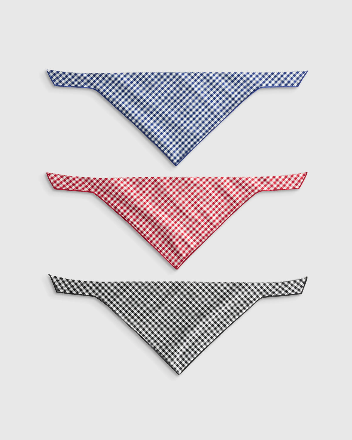 100% Cotton Pet Bandana (3-pack) - S / Navy/Red/Black