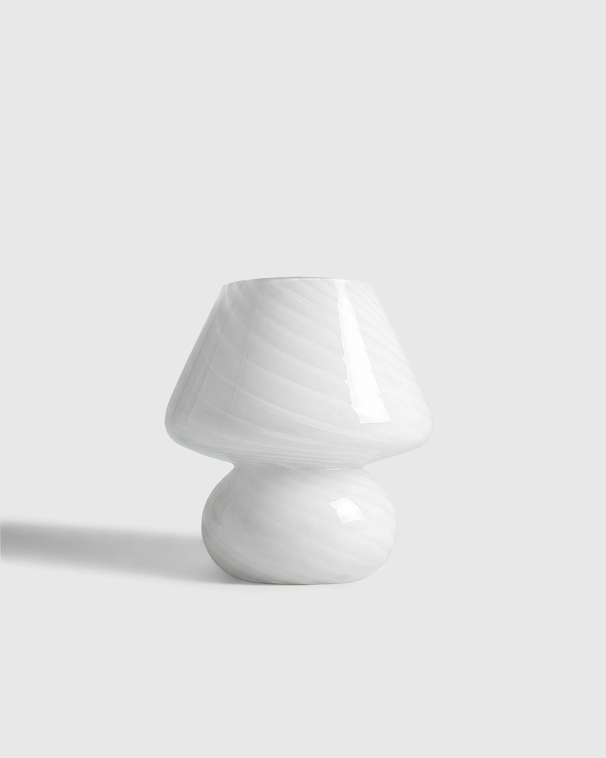 Swirled Glass Table Lamp - Mini / White