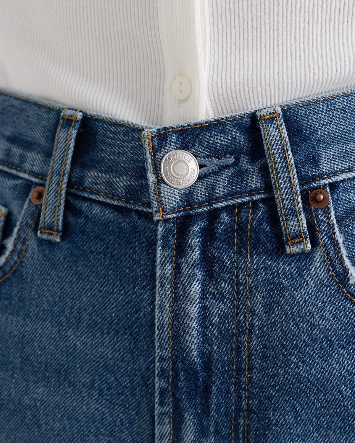 Bella Rigid Straight Jeans - 24 / Powder Blue Raw Hem