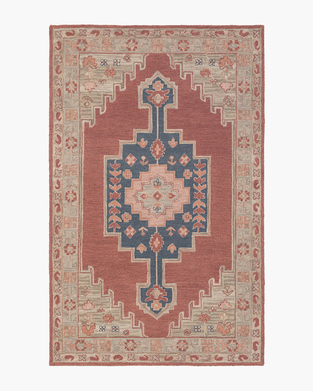 Lilia Wool Rug - 3' x 5' / Red