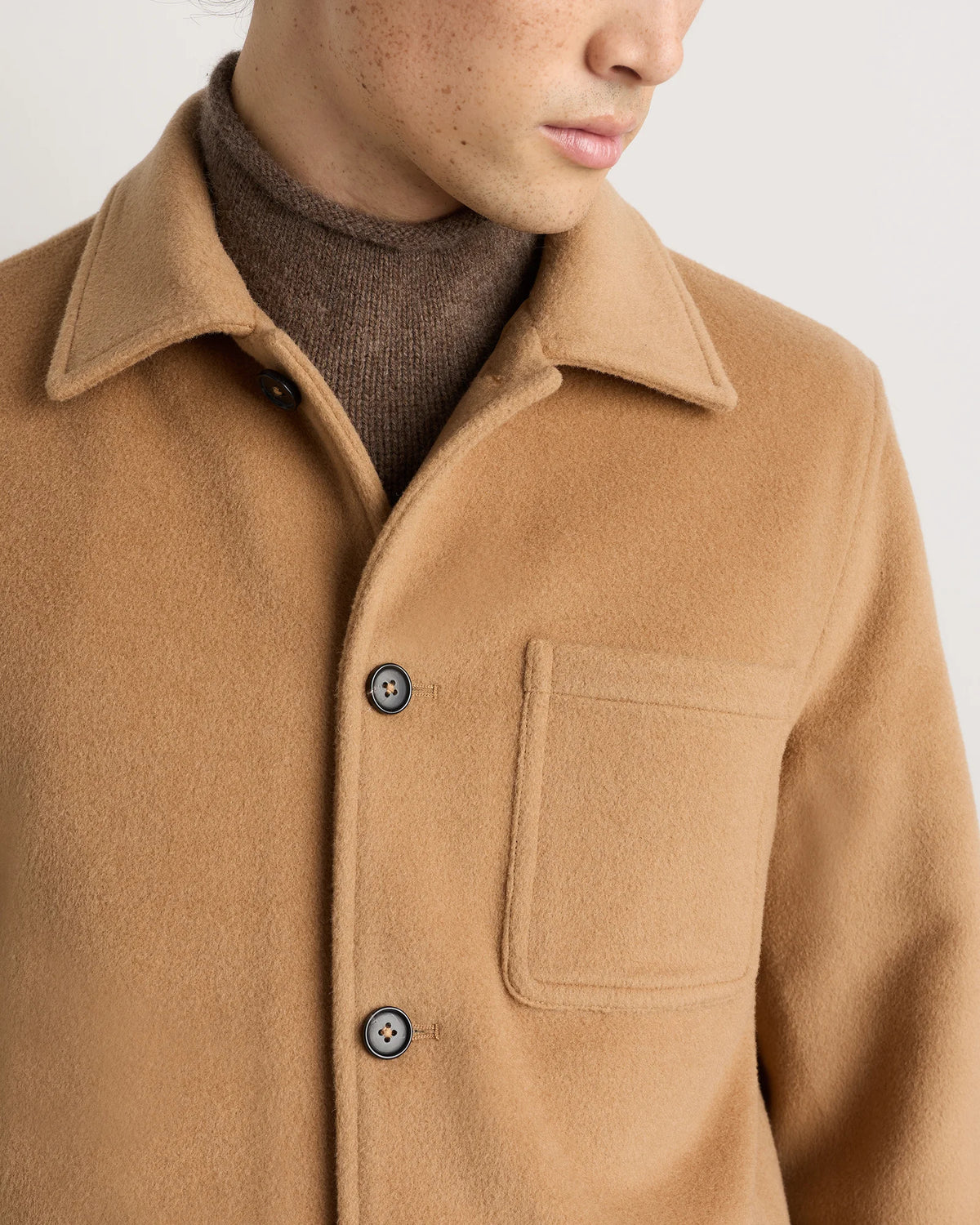 Wool Cashmere Chore Jacket - S / Black
