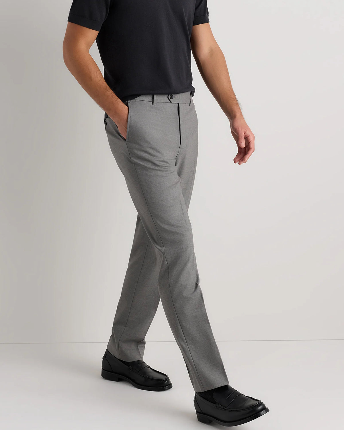Stretch Wool Dress Pants - Straight - 30X30 / Black