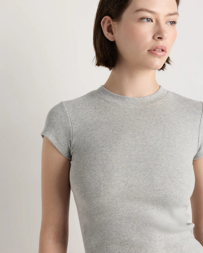 Organic Cotton Micro-Rib Crewneck Tee (3-Pack) - XS / Black