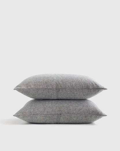 European Linen Chambray Sham Set - Standard / Natural