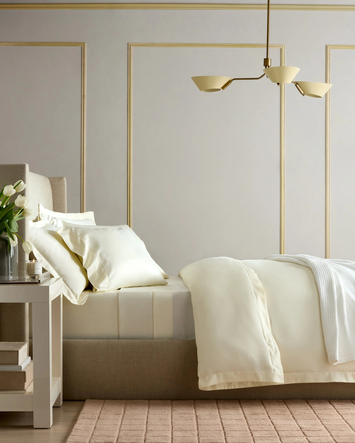 Signature Giza Cotton Sateen Deluxe Bedding Bundle - Twin / Dried Sage