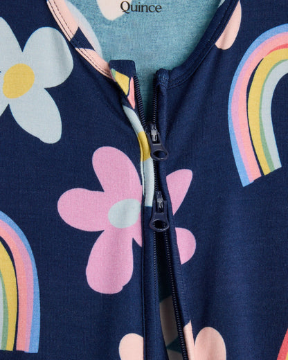 Bamboo One Piece Pajama - 0-3M / Wildflower Dreams