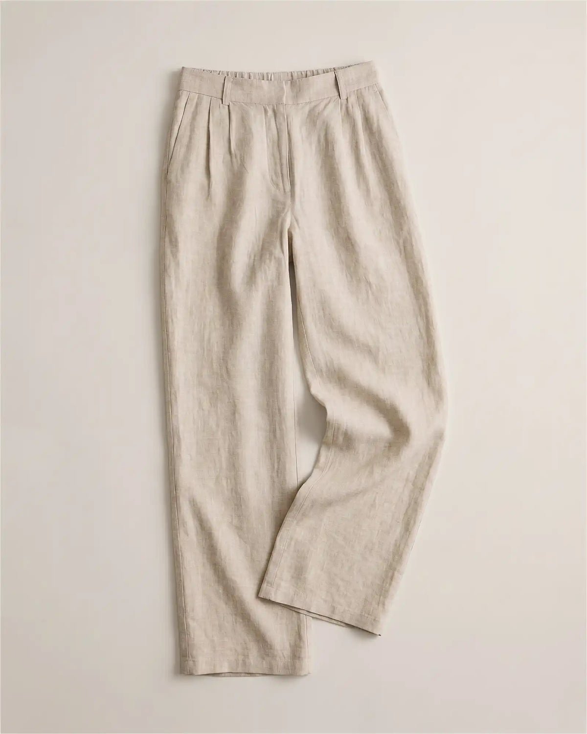 100% European Linen Pleated Trouser