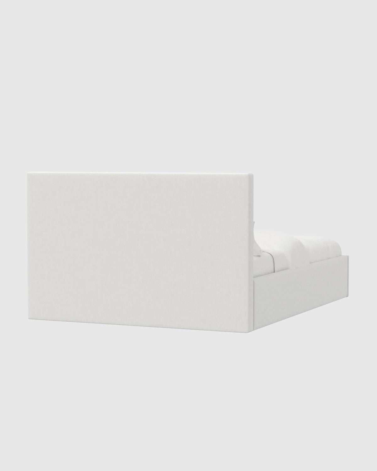 Square Bed in Performance Velvet - Full / Chocolate