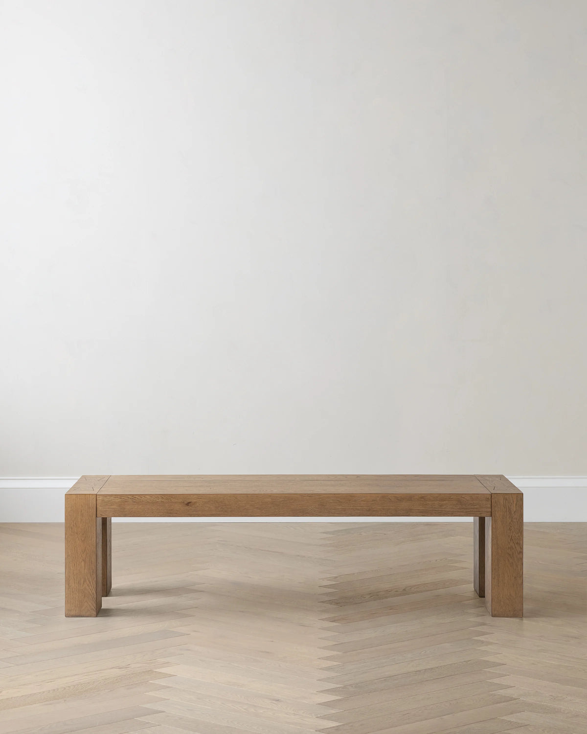 Reclaimed Oak Parsons Dining Bench - One Size / Weathered Oak