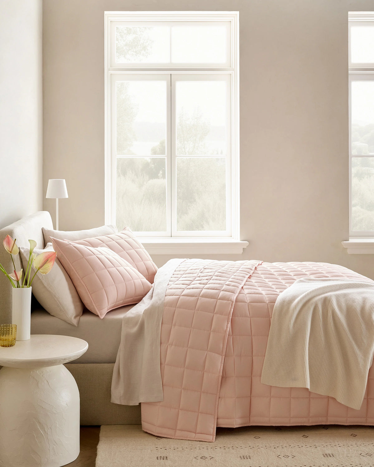 Bamboo Box Quilt Set - Twin / Sage