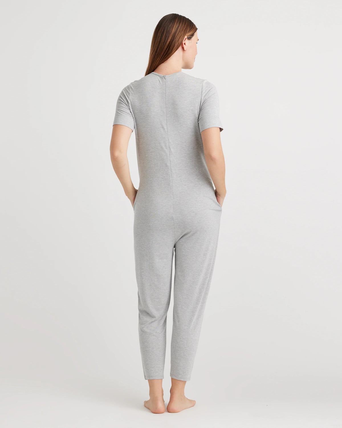 Bamboo Jersey Maternity Everyday Jumpsuit - XS / Deep Navy