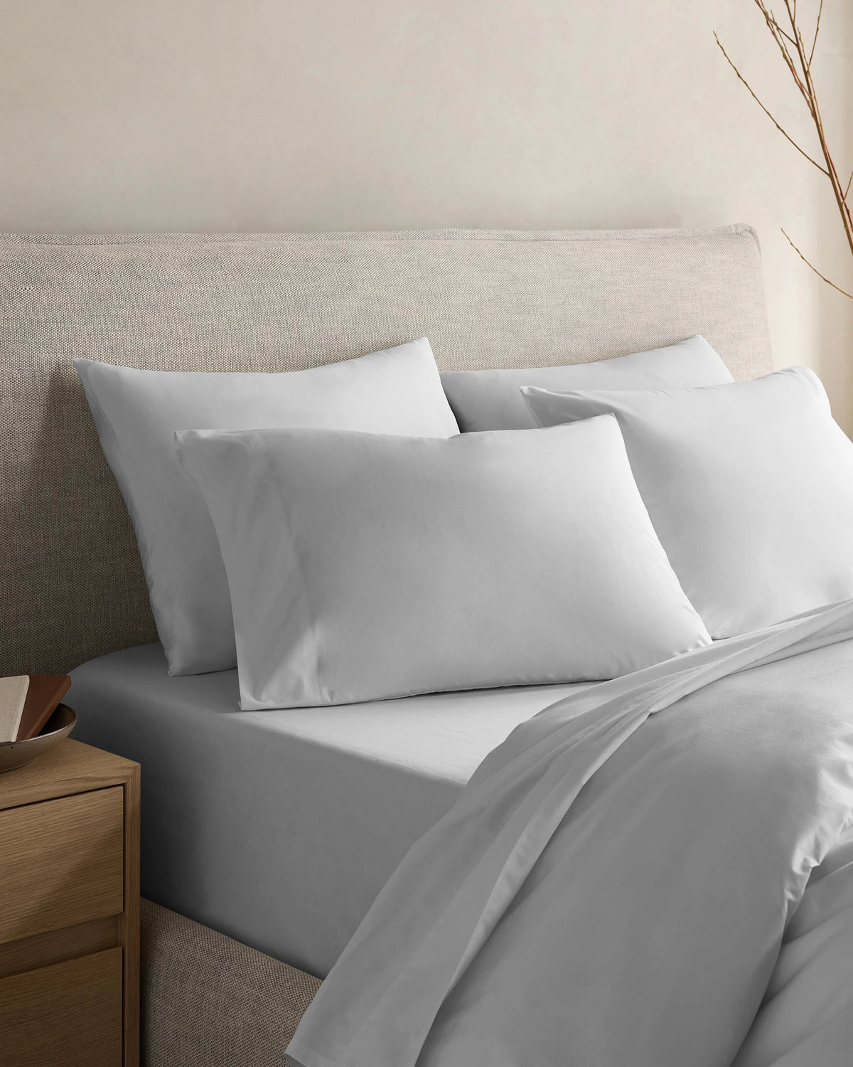 Organic Crisp Percale Duvet Cover Set - Twin / Espresso
