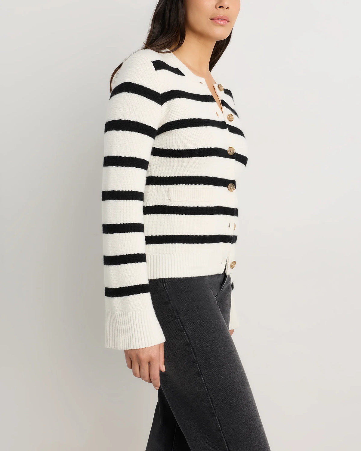 Mongolian Cashmere Structured Cardigan - XS / Oatmeal