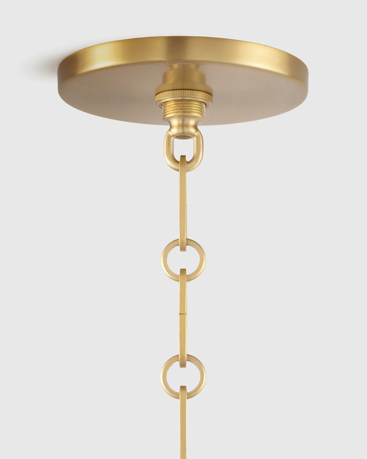 Iron and Opal Glass Conical Pendant Light - One Size / Brass