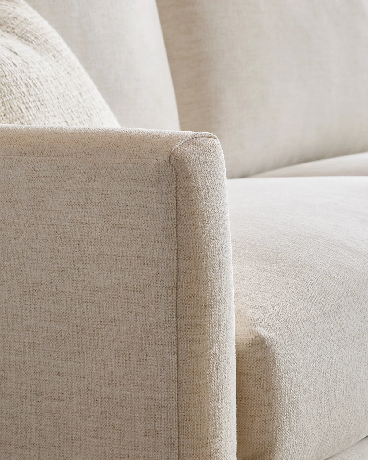 Brennan Sleeper Sofa in Performance Chenille Linen Blend - Queen / Snow