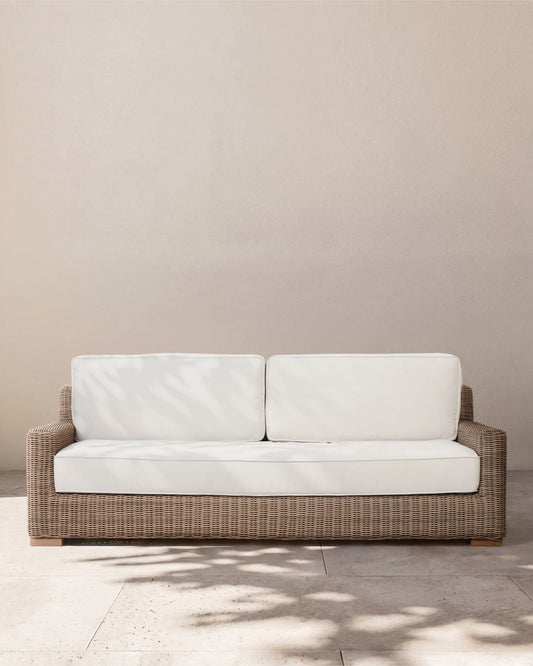 Classic All-Weather Wicker Outdoor Sofa - 86" / Natural Weave