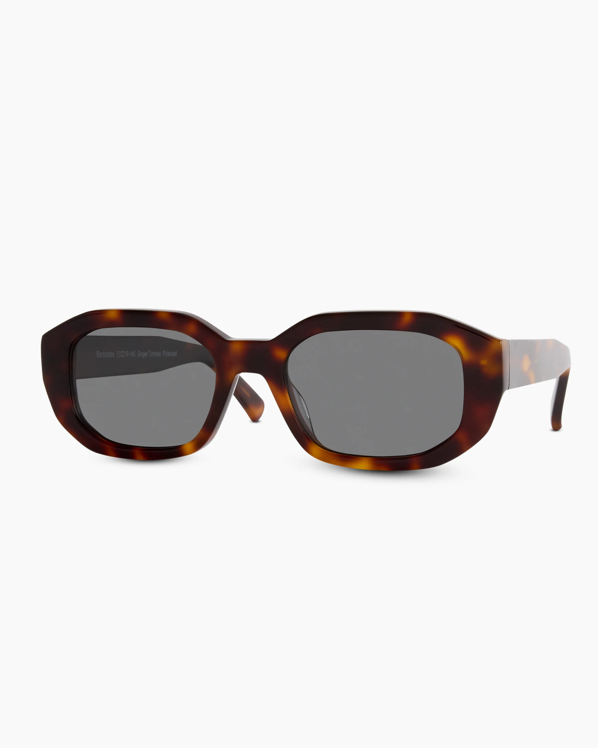 Barbados Polarized Acetate Sunglasses - One Size / Clear Spice with Grey lens