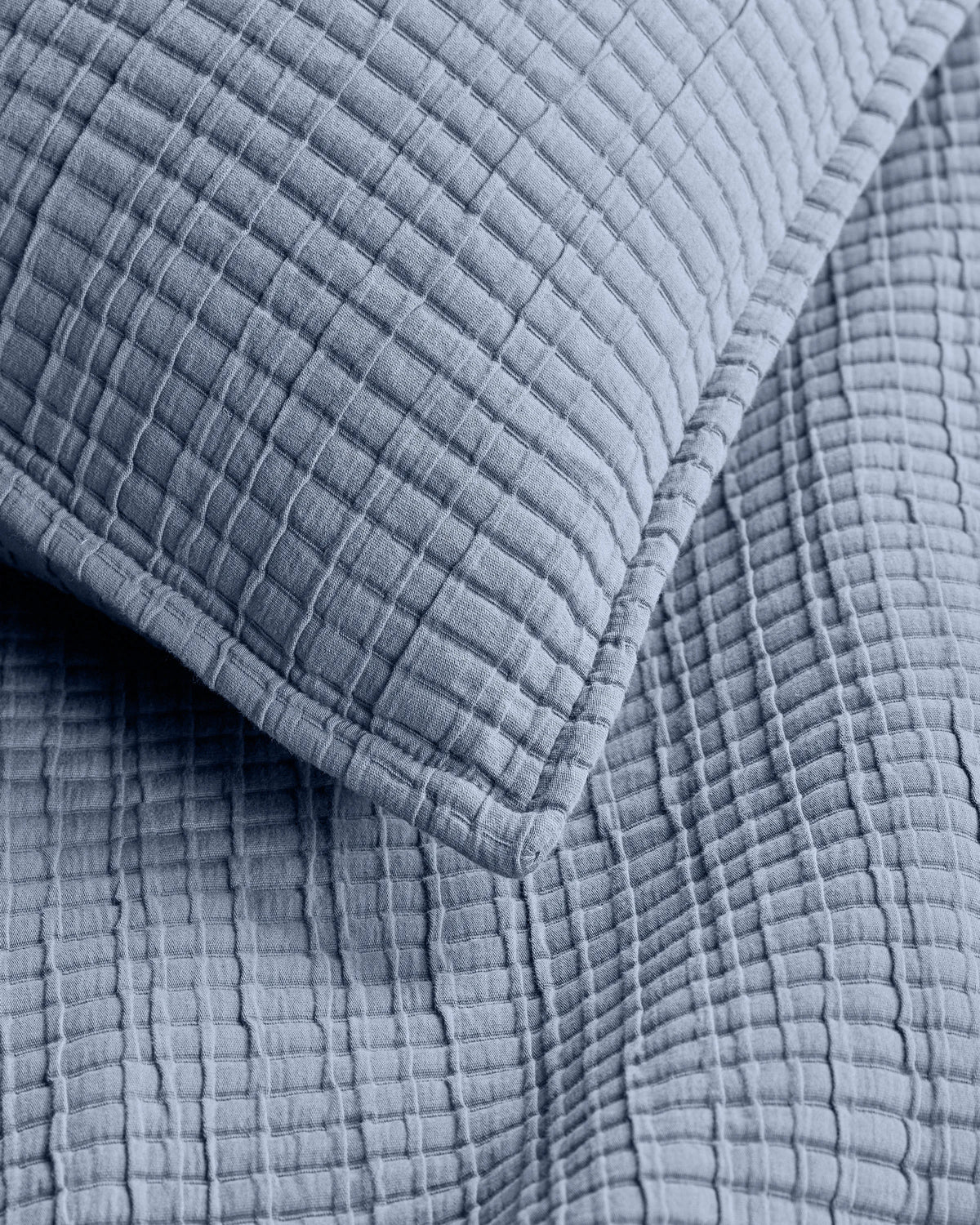 Organic Ribbed Cotton Coverlet Set - Twin / Toffee