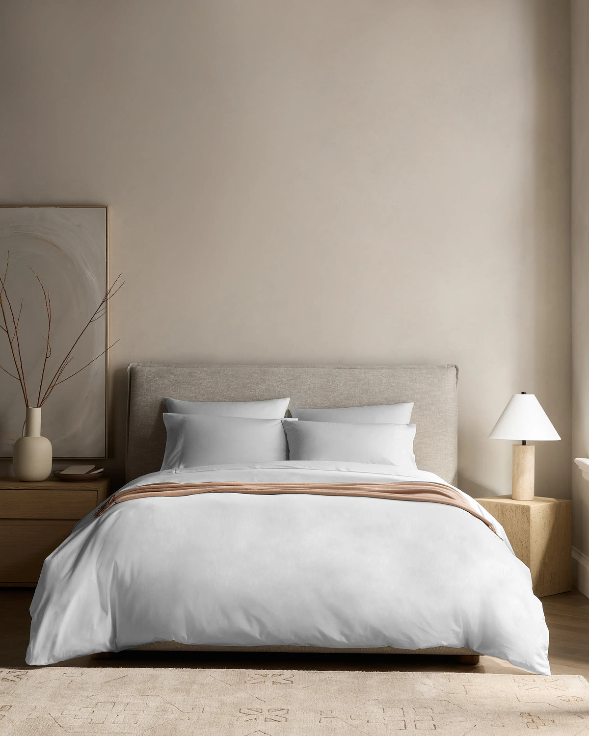 Organic Crisp Percale Duvet Cover Set - Twin / Espresso