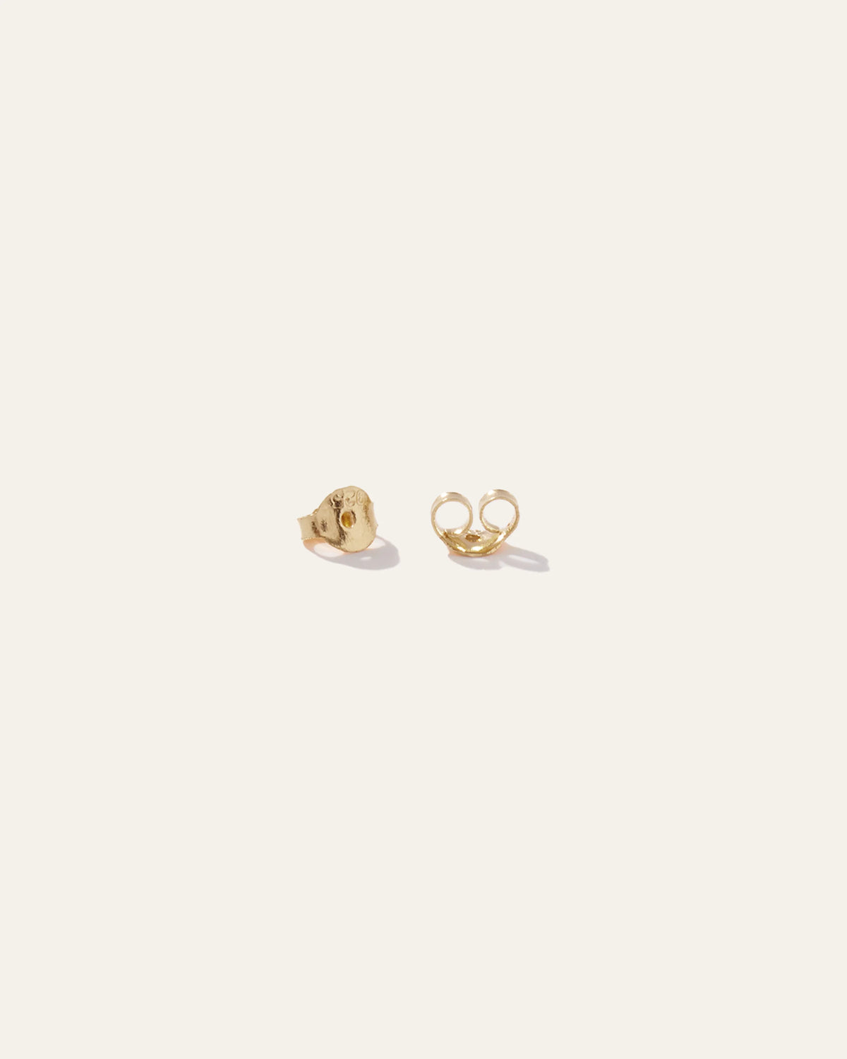 14K Gold Natural Diamond Tiny Bezel Studs - One Size / Yellow Gold