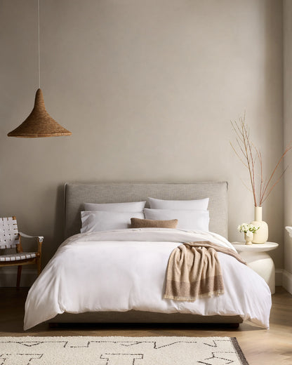 Organic Crisp Percale Deluxe Bedding Bundle - Twin / White