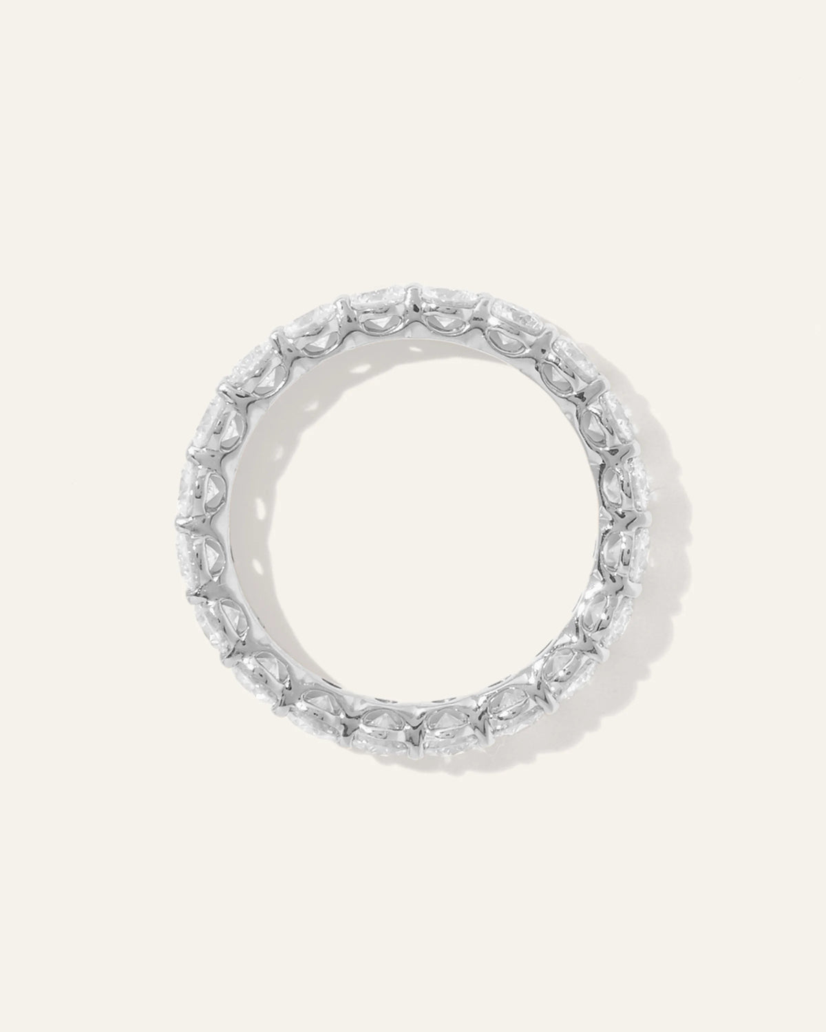 Lab Grown Diamond Round Eternity Band - 4 / Yellow Gold