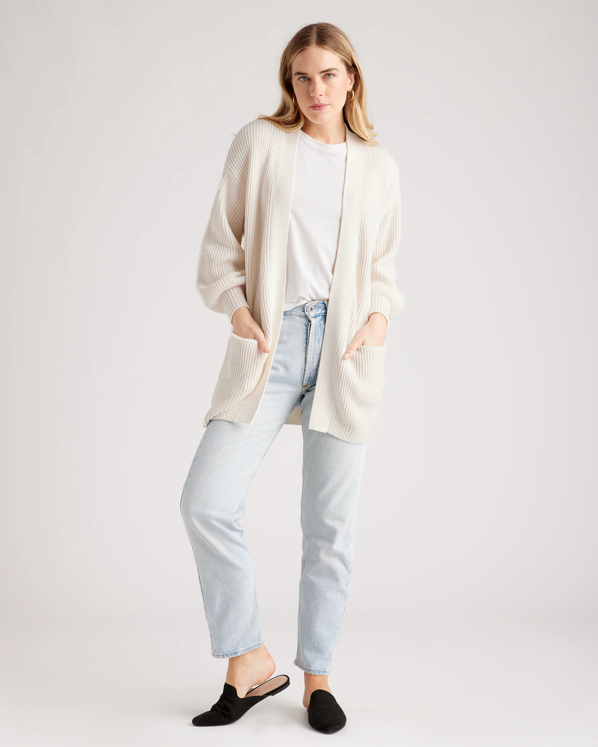 100% Organic Cotton Oversized Cardigan - XS / Camel