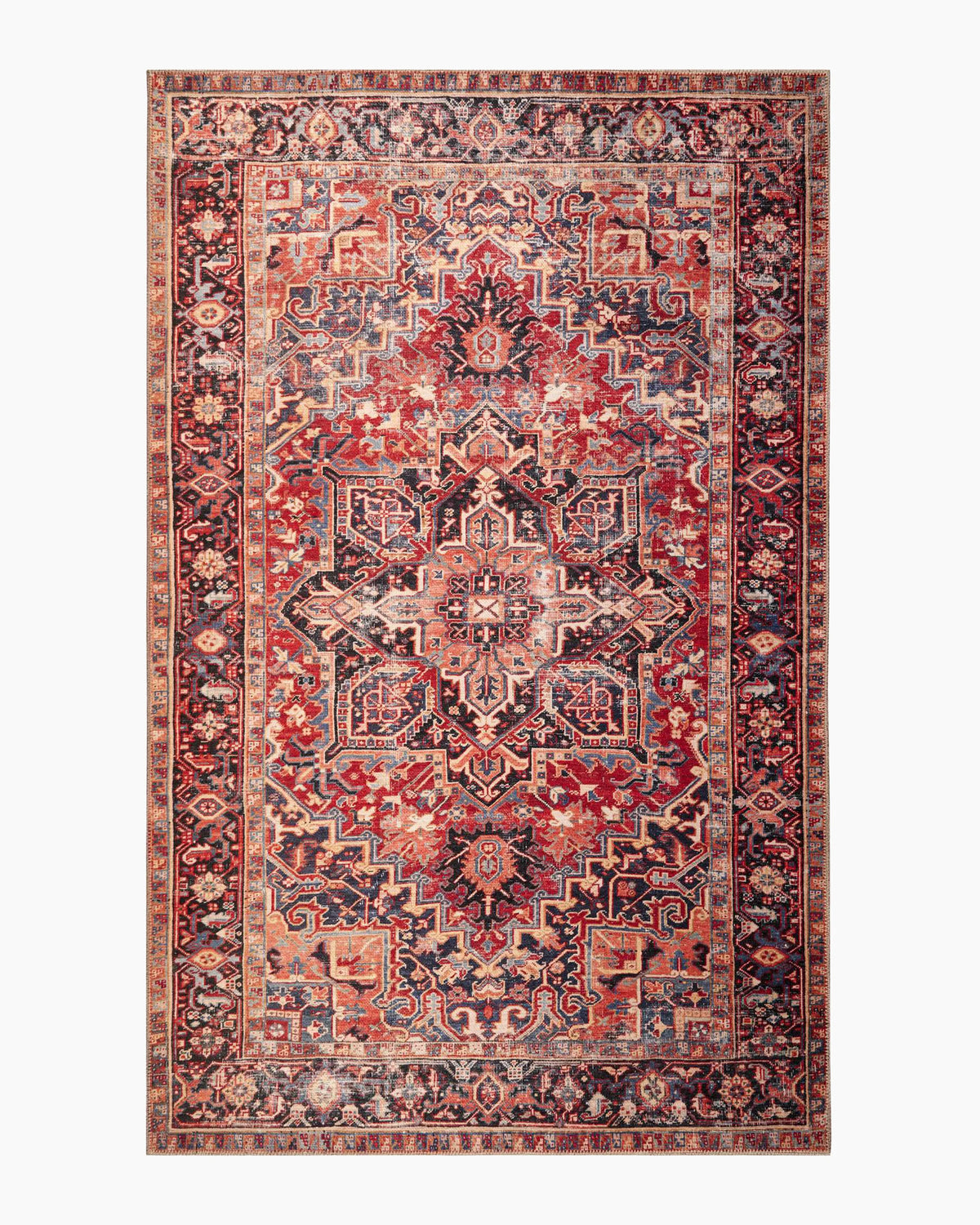Athena Washable Rug - 3'9" x 5'6" / Red