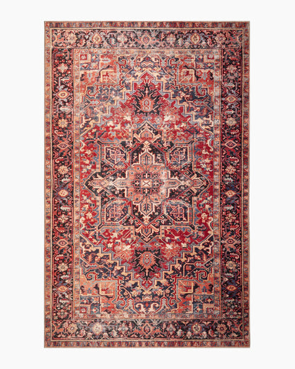 Athena Washable Rug - 3'9" x 5'6" / Red